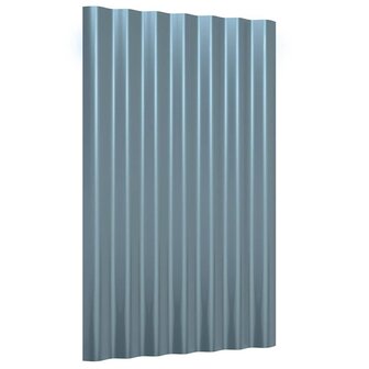 Dakpanelen 36 st 60x36 cm gegalvaniseerd staal grijs 3