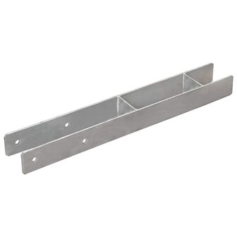 Grondankers 6 st 7x6x60 cm gegalvaniseerd staal zilverkleurig 2