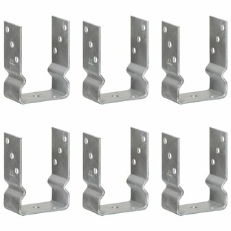 Grondankers 6 st 10x6x15 cm gegalvaniseerd staal zilverkleurig 1