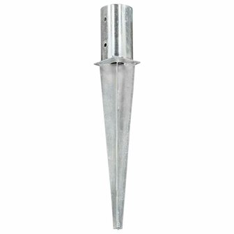 Grondpinnen 2 st 8x61 cm gegalvaniseerd staal zilverkleurig 2
