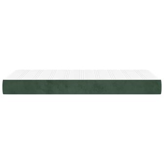 Pocketveringmatras medium 80x200x20 cm fluweel donkergroen 4