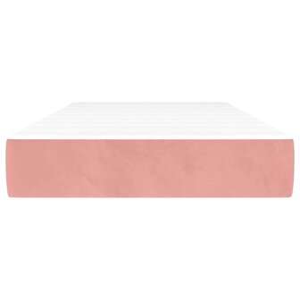 Pocketveringmatras medium 80x200x20 cm fluweel roze 3