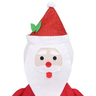 Decoratieve kerstman LED luxe stof 120 cm 7