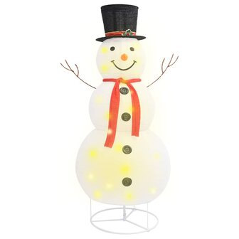Decoratieve sneeuwpop LED 180 cm luxe stof 2
