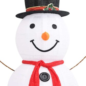 Decoratieve sneeuwpop LED 180 cm luxe stof 6