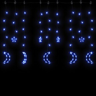 Lichtslinger ster en maan afstandsbediening 138 LED&amp;apos;s blauw 4