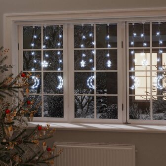 Lichtslinger ster en maan afstandsbediening 345 LED&amp;apos;s koudwit 1