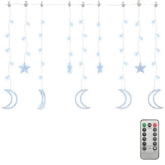 Lichtslinger ster en maan afstandsbediening 345 LED&amp;apos;s koudwit 3