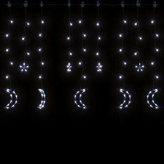 Lichtslinger ster en maan afstandsbediening 345 LED&amp;apos;s koudwit 4