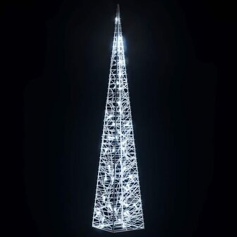 Lichtkegel decoratief LED 90 cm acryl koudwit 4
