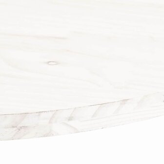 Tafelblad ovaal 70x35x2,5 cm massief grenenhout wit 6