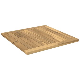Tafelblad 48,5 x 49 x 2 cm Rechthoekig Massief Acaciahout Wit 3