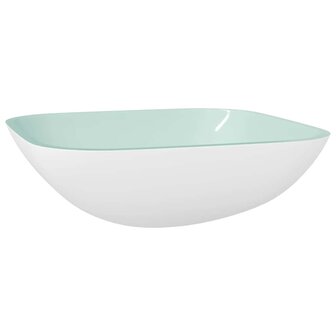 Wasbak 42x42x14 cm glas wit 2