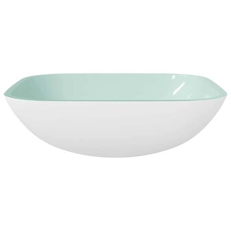 Wasbak 42x42x14 cm glas wit 3