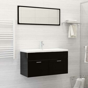 Inbouwwastafel met kraan 91x39x18 cm keramiek wit 1