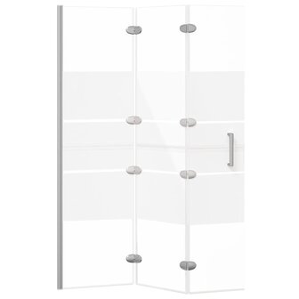 Douchewand inklapbaar 100x140 cm ESG wit 4