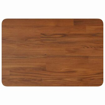 Wastafelblad 60x40x1,5cm behandeld massief hout donkerbruin 2