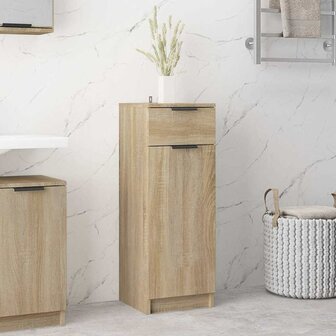 Badkamerkast 32x33,5x90 cm bewerkt hout sonoma eikenkleurig 1