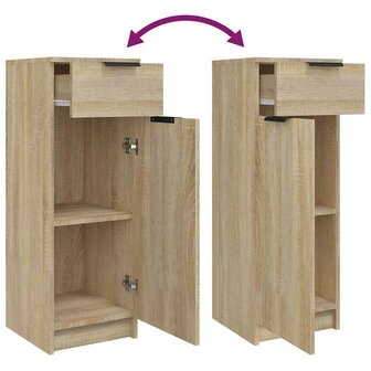Badkamerkast 32x33,5x90 cm bewerkt hout sonoma eikenkleurig 9