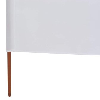 Windscherm 6-panelen 800x80 cm stof wit 5