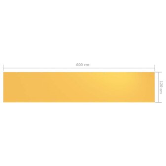 Balkonscherm 120x600 cm oxford stof geel 5