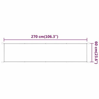 Luifel verticaal 60x270 cm oxford stof lichtgroen 6
