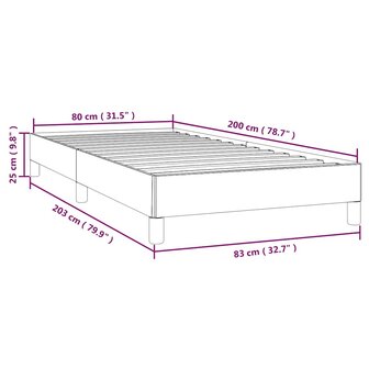 Bedframe zonder matras 80x200 cm stof blauw 9