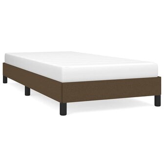Bedframe zonder matras 90x190 cm stof donkerbruin 2