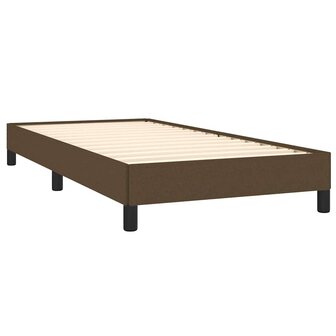 Bedframe zonder matras 90x190 cm stof donkerbruin 4