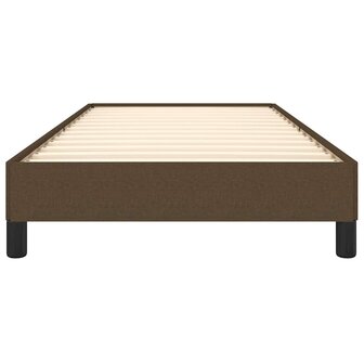 Bedframe zonder matras 90x190 cm stof donkerbruin 5