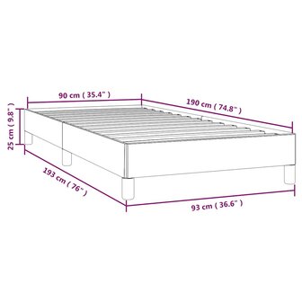 Bedframe zonder matras 90x190 cm stof blauw 9