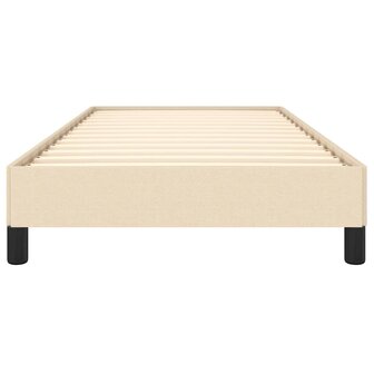 Bedframe zonder matras 100x200 cm stof cr&egrave;mekleurig 5