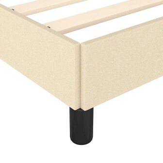Bedframe zonder matras 100x200 cm stof cr&egrave;mekleurig 7