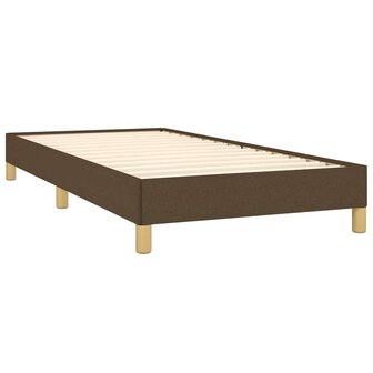 Bedframe zonder matras 100x200 cm stof donkerbruin 4