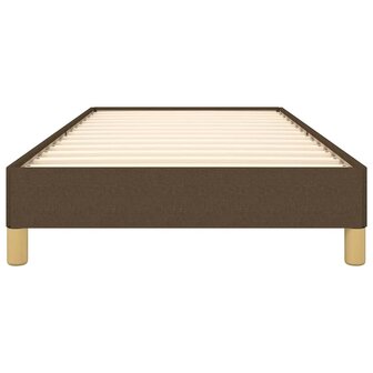 Bedframe zonder matras 100x200 cm stof donkerbruin 5