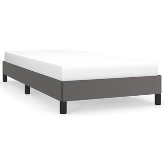 Bedframe kunstleer grijs 100x200 cm 2