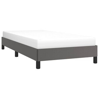 Bedframe kunstleer grijs 100x200 cm 3