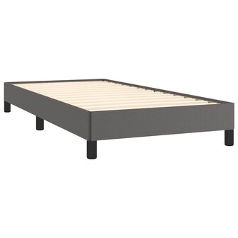 Bedframe kunstleer grijs 100x200 cm 4