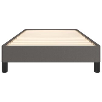 Bedframe kunstleer grijs 100x200 cm 5