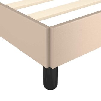 Bedframe kunstleer cappuccinokleurig 100x200 cm 7