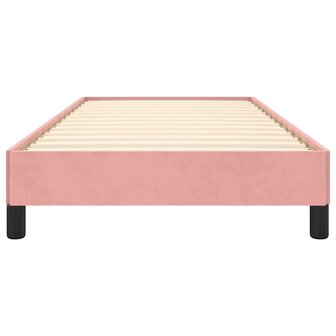 Bedframe fluweel roze 80x200 cm 5