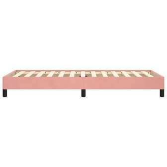 Bedframe fluweel roze 80x200 cm 6