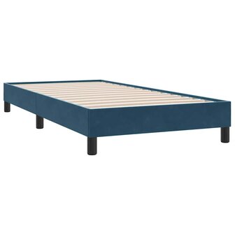Bedframe zonder matras 80x210 cm fluweel donkerblauw 7
