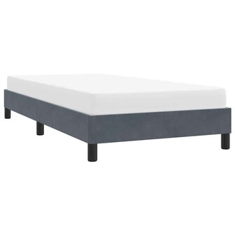 Bedframe zonder matras 90x210 cm fluweel donkergrijs 3