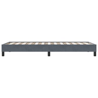 Bedframe zonder matras 90x210 cm fluweel donkergrijs 5
