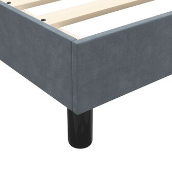 Bedframe zonder matras 90x210 cm fluweel donkergrijs 7