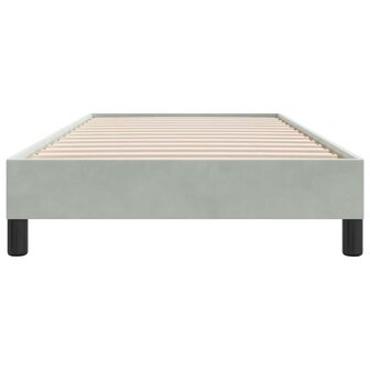 Bedframe zonder matras 100x210 cm fluweel lichtgrijs 5