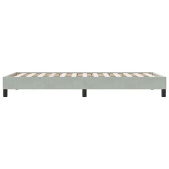 Bedframe zonder matras 100x210 cm fluweel lichtgrijs 6