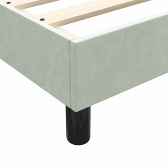 Bedframe zonder matras 100x210 cm fluweel lichtgrijs 8