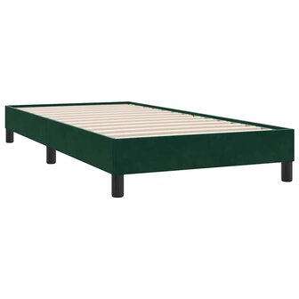 Bedframe zonder matras 100x210 cm fluweel donkergroen 2